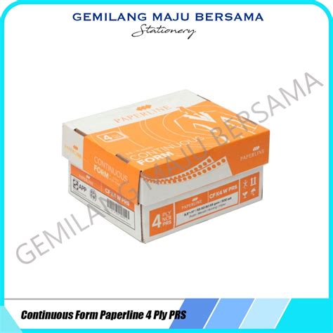 Jual Continuous Form Kertas Komputer Paperline Ppl 9 5 X 11 4ply 2 Prs Shopee Indonesia