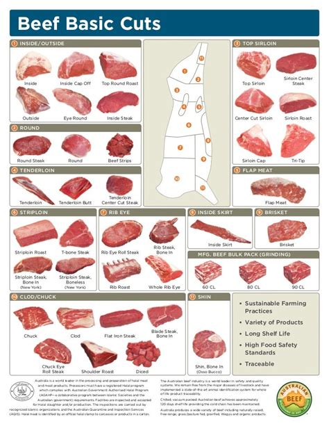 Beef Cut Chart En Sp