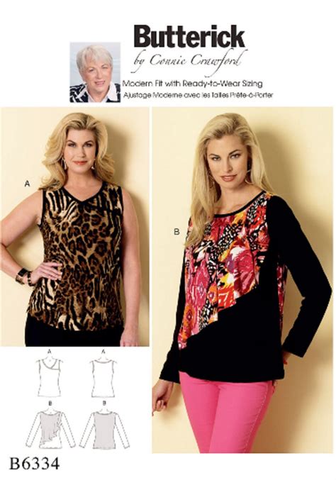 Sewing Pattern Womens Pullover Tops Pattern Stretch Knit Tops Pattern Sz 1820w To 4244w