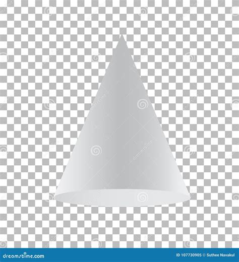 Cone Isolado No Fundo Transparente Sinal Do Cone Ilustração Stock