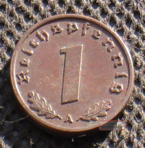 Old Coin Nazi Germany 1 Reichspfennig 1940 A Berlin Swastika World War