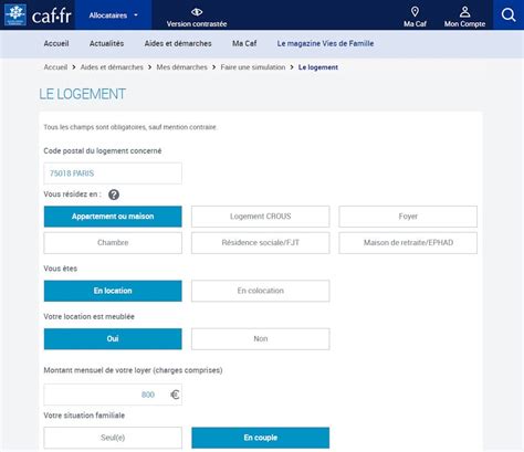 Simulation APL Simulateur En Ligne De L Aide Au Logement Sur Caf Fr