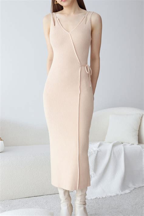 Olivia Knit Dress In Nude ShopperBoard