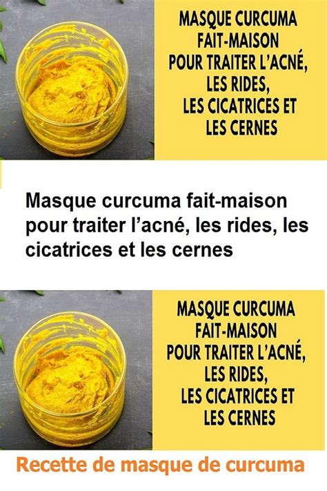 Masque curcuma fait maison pour traiter lacné les rides les