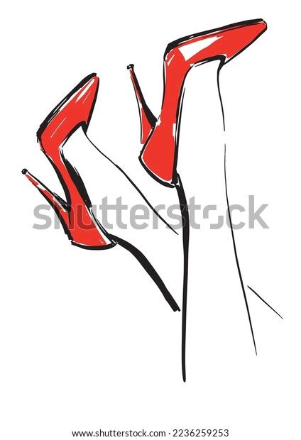 Fashion Illustration Woman Legs High Heels Stock Vector Royalty Free 2236259253 Shutterstock