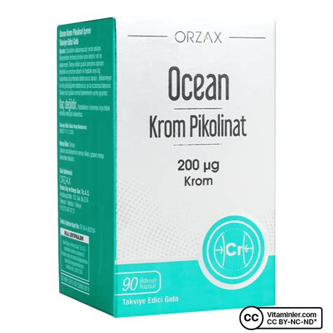 Ocean Krom Pikolinat 200 Mcg 90 Kapsül Vitaminler