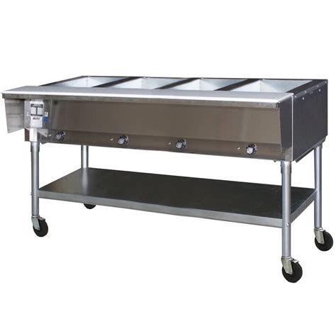 Eagle Group PDHT Portable Electric Hot Food Table Four Pan Open Well V