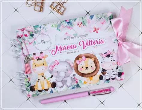 Baby Shower Libro De Firmas Ni A Bebe Personalizado Cuotas Sin