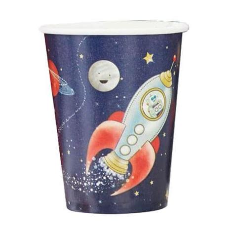 Bicchieri Avventura Nello Spazio 8 Pezzi Paper Party Cups Party Cups