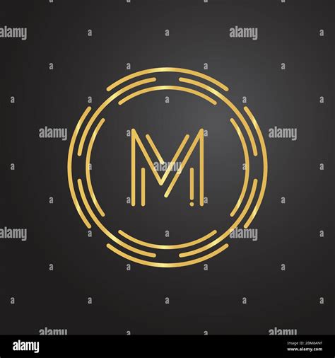 Initial Letter M Logo With Luxury Business Typography Vector Template