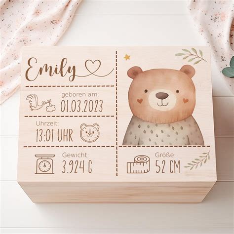 Geschenkbox Baby Personalisierte Geschenkbox Zur Geburt