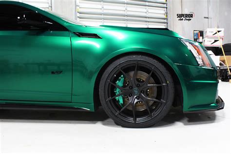 2012 Cadillac Cts V V4cplsy Full Avery Custom Car Vinyl Wrap Emerald