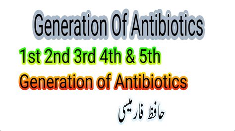 Generations Of Antibiotics First Generation Second Generation