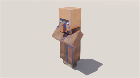 3D Minecraft Villager Rigged Model TurboSquid 2156832