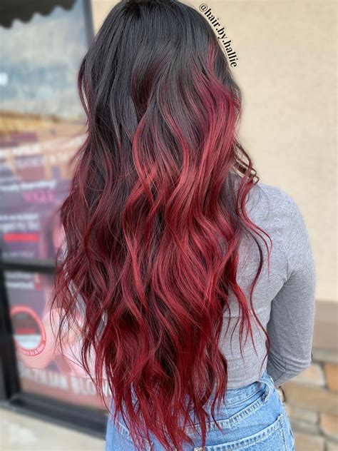 Cherry Red Hair Ombre