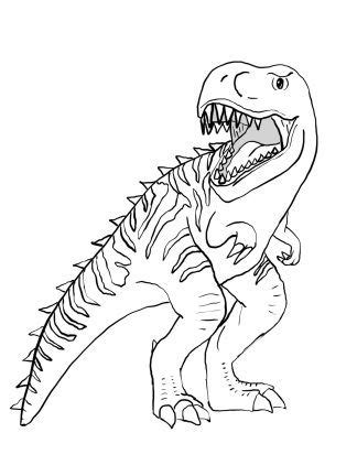 Coloriage Dinosaure Dessin Tyrannosaure T Rex Imprimer Coloring