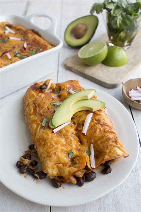 Chicken And Black Bean Enchiladas Half Cup Habit