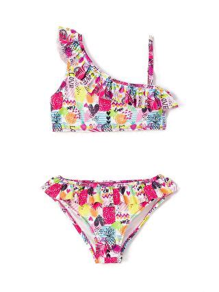 Karişik Tek Omuz Çocuk Bikini Takım S000155457 23173 LCW