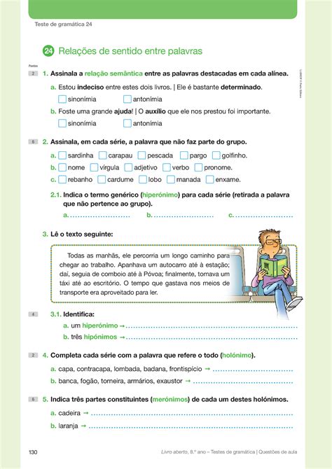 Lab8 gram 24 esta tudo no doc 130 Livro aberto 8 º ano Testes de