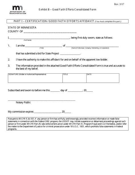 Minnesota Good Faith Efforts Consolidated Form Fill Out Sign Online