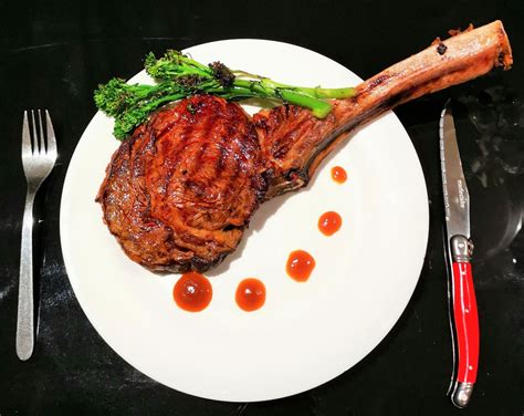 Tomahawk Rib Eye Medium Rare With Miso Butter