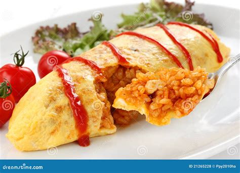 Omelette Riceomurice Japanese Food Stock Photo Image 21265228