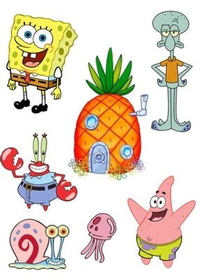 Spongebob Kanciastoporty Figurka Cukrowa Na Tort 12547402027