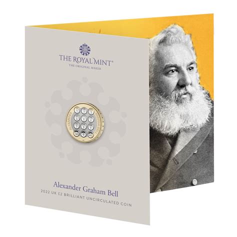 Alexander Graham Bell 2022 £2 Brilliant Uncirculated Coin Royal Mint