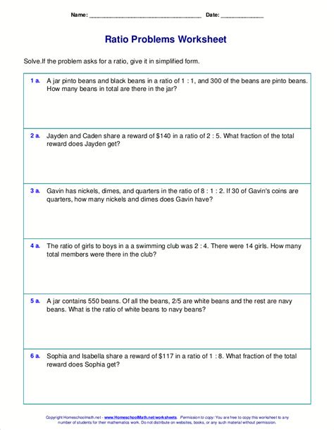 Ratio And Proportion Pdf With Answers