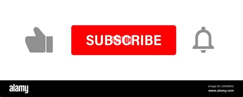 Illustration Of Subscribe Button Like And Notification Bell Icon