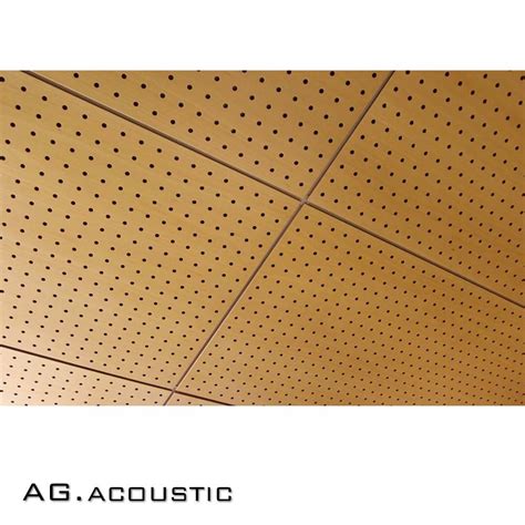 Ag Acoustic Green Building Material Natural Veneer Red Mdf Perforated