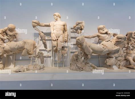 The West Pediment Of The Temple Of Zeus Archeological Museum Of