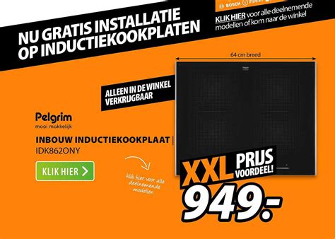 Pelgrim Inbouw Inductiekookplaat IDK862ONY Aanbieding Bij Expert