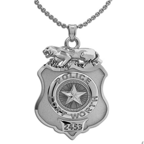 Fwpd Necklace Pendant Police Badge Police Jewelry Police