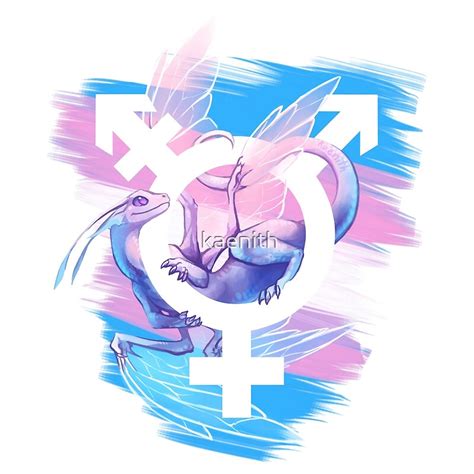 Trans Pride Dragon By Kaenith Redbubble