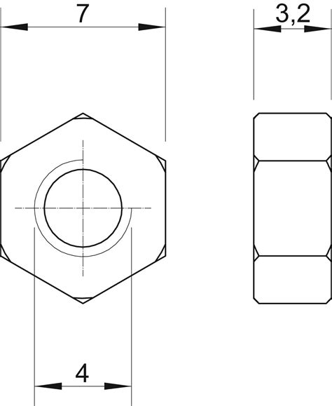 Hexagonal Nut Din 934 G 4 32 7 Obo