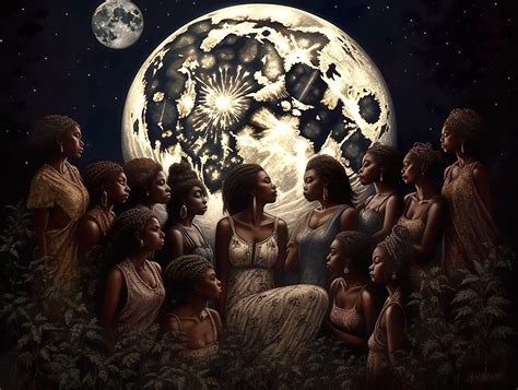 Gathering of Lineage Black Spiritual Art, Ancestor Art, Inspirational