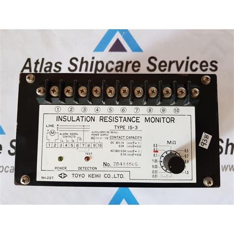 TOYO KEIKI IS 3 INSULATION RESISTANCE MONITOR Atlas Shipcare Services