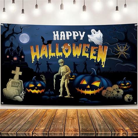 Amazon KatchOn Spooky Happy Halloween Banner XtraLarge 72x44