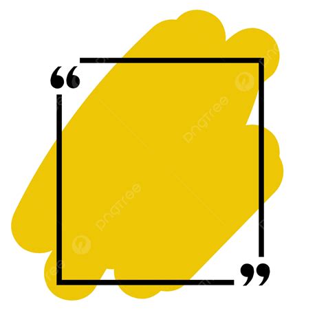 Yellow Quote Box Geometric Shape Vector Quote Box Yellow Quote Box