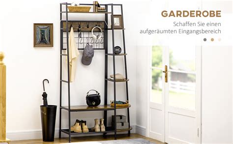 Amazon De Homcom Garderobenst Nder In Design Kleiderst Nder Mit