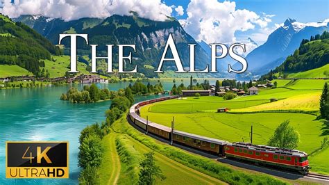 FLYING OVER THE ALPS 4K Video UHD Calming Piano Music With