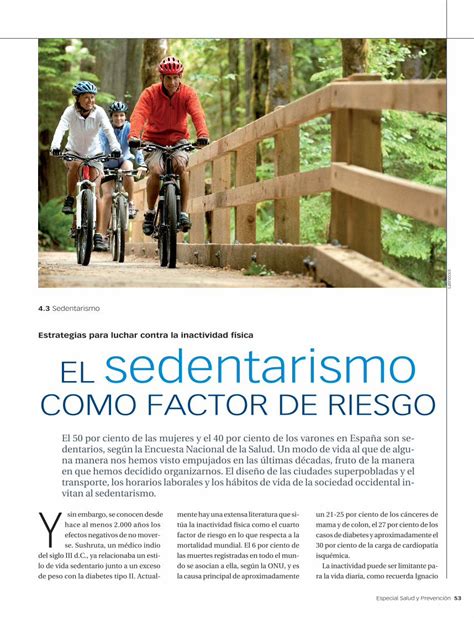 PDF sedentarismo mapfre Especial Salud y Prevención 53 EL