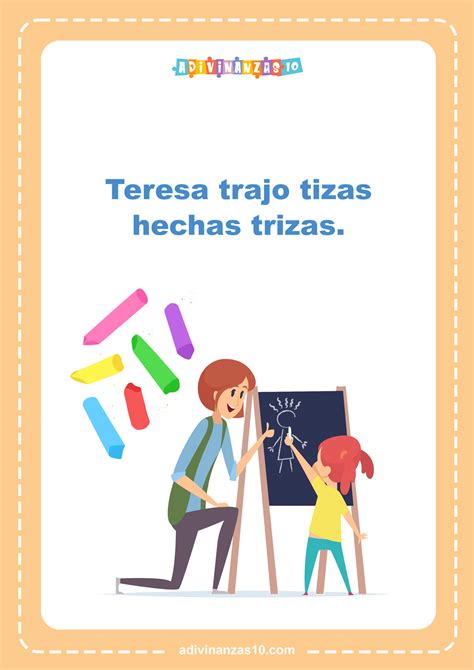 50 Trabalenguas Cortos Niños De Preescolar Y Primaria