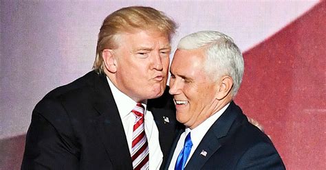 Donald Trump Gives Mike Pence An Air Kiss At Rnc  Us Weekly