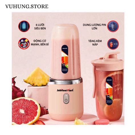 Máy xay sinh tố cầm tay mini đa năng tích điện Juicing Cup 300ml Tặng