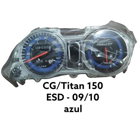 Painel Completo Cg 150 Mix 2009 2010 Esd Odometro Azul Shopee Brasil