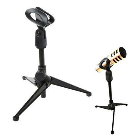 Jual Stand Microphone Meja Mic Holder Table Stand Tripod Besi Dh