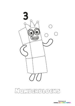 Number 1 Numberblocks - Coloring Pages for kids