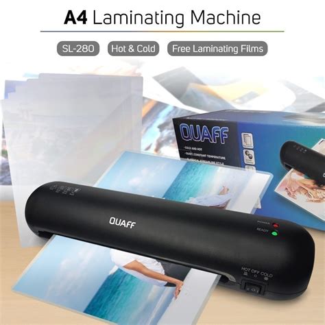 Quaff Sl Laminator A Size Hot And Cold Laminating Machine Free Pcs